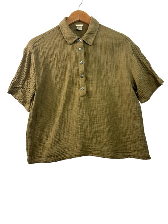 Magaschoni Tops - Magaschoni Organic Cotton Gauze Shirt Short Sleeve Top Women’s Size XS